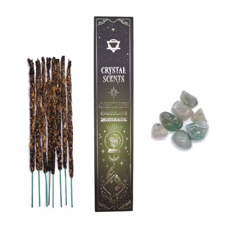 Šokolado aromato natūralūs smilkalai su Avantiūrino kristalais Crystal Scents